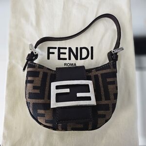 🥐 ​Authentic FENDI Zucca Monogram Canvas Mini Croissant Bag